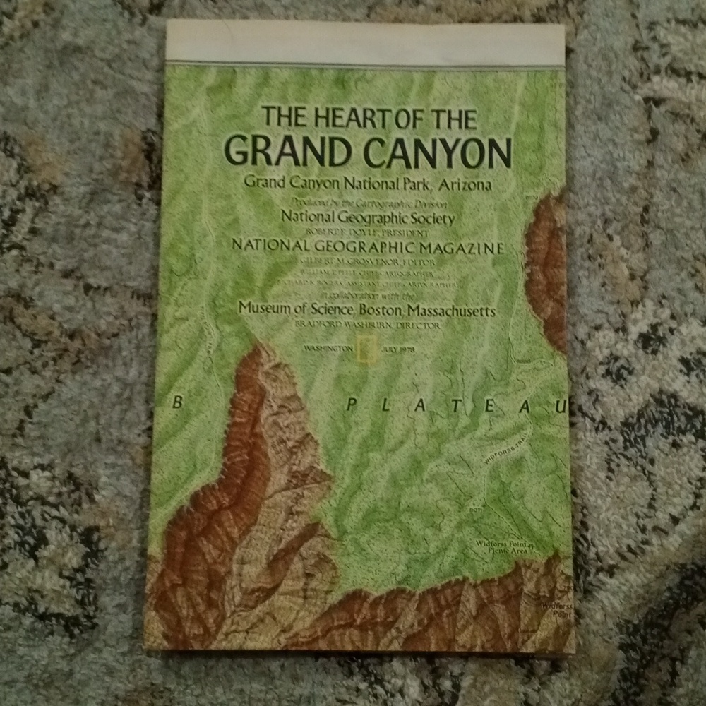 National Geographic Topographic Map with Green and Brown Hues